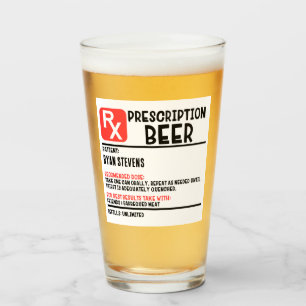 Aangepaste Naam Recept Beer Funny Beer Humor Glas