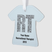 Aangepaste naam Recreationele Therapist RT Ornament (voorkant)