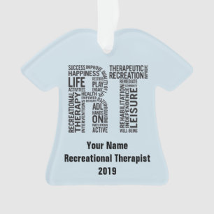 Aangepaste naam Recreationele Therapist RT Ornament