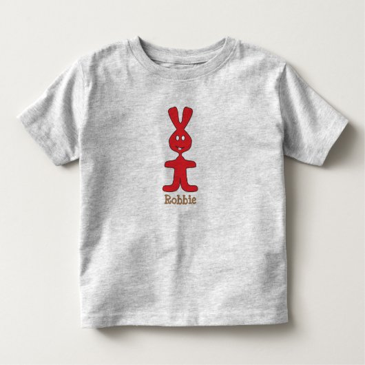 Aangepaste naam Red Rabbit Kinder Shirts (Voorkant)