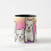 Aangepaste naam regenbogen en pups Mok. KoffieMok Mok (Midden)