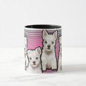 Aangepaste naam regenbogen en pups Mok. KoffieMok Mok (Midden)