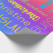 Aangepaste naam regenboog cadeaupapier (Hoek)