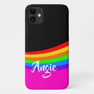Aangepaste naam regenboog gevlekt iPhone 11 hoesje