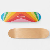 Aangepaste naam Regenboog kleuren Skateboard (Horizontaal)