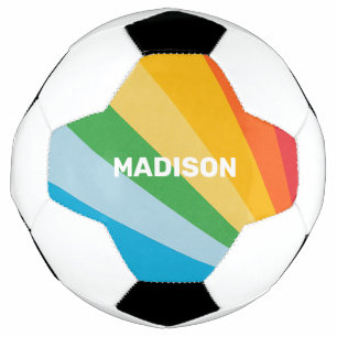 Aangepaste naam Regenboog kleuren Voetbal