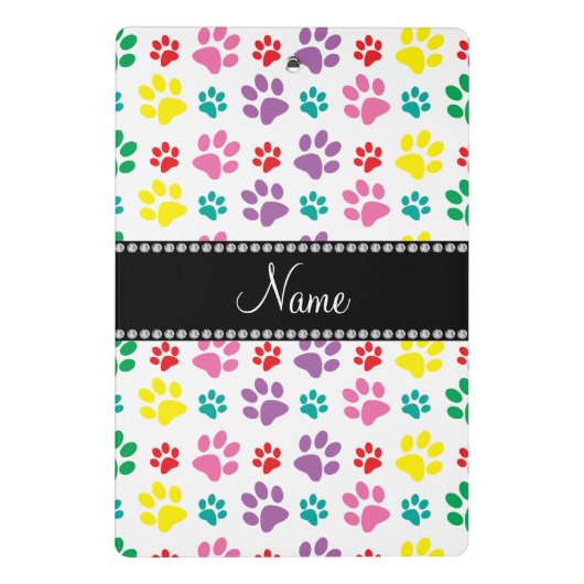 Aangepaste naam regenboogpoten mini klembord (Achterkant)