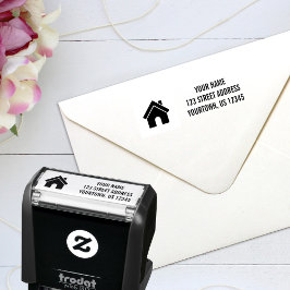 Aangepaste naam retouradres zelfinktende stempel
