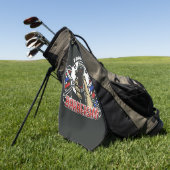 Aangepaste naam Retro Barber Winkel Pole Barbersho Golfhanddoek (Groen)