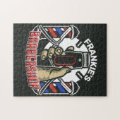 Aangepaste naam Retro Barber Winkel Pole Barbersho Legpuzzel (Horizontaal)