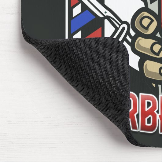 Aangepaste naam Retro Barber Winkel Pole Barbersho Muismat (Hoek)