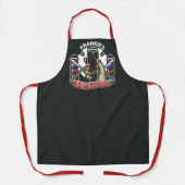 Aangepaste naam Retro Barber Winkel Pole Barbersho Schort (Voorkant)