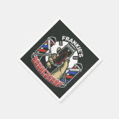 Aangepaste naam Retro Barber Winkel Pole Barbersho Servet (Hoek)