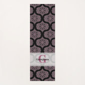 Aangepaste naam Retro Dusky Roos Bloemen Fronds Ma Yogamat (Voorkant)