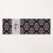 Aangepaste naam Retro Dusky Roos Bloemen Fronds Ma Yogamat (Voorkant (horizontaal))