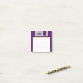 Aangepaste naam retro floppy disk, Y2K en 90s Post-it® Notes (Op bureau)