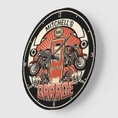 Aangepaste NAAM Retro Gaspomp motorfiets Grote Klok (Hoek)