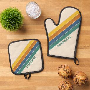 Aangepaste naam Retro Ovenwant & Pannenlap Set