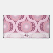 Aangepaste naam Retro Radiant Dusky Roos Dot Manda Bureaumat (Voorkant)