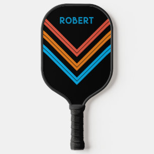Aangepaste  naam Retro Stripe Pickleball Paddle
