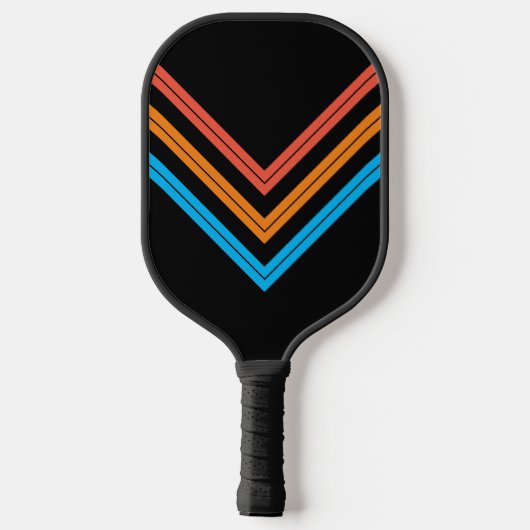 Aangepaste  naam Retro Stripe Pickleball Paddle (Achterkant)