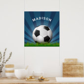 Aangepaste naam Retro Voetbal poster (Keuken)