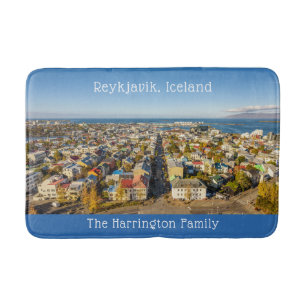 Aangepaste naam Reykjavik IJsland Badmat