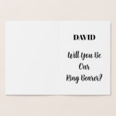 Aangepaste naam ringdrager Trouw Simple Minimaal Folie Kaarten (Binnen)