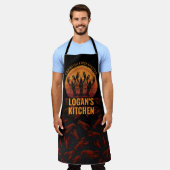 Aangepaste naam Rivierkreeften Master Chef Cadeau Schort (Gedragen)