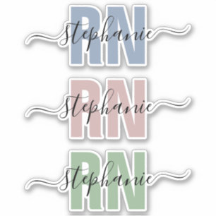 Aangepaste naam RN geregistreerde verpleegster Aan Sticker