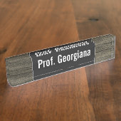 Aangepaste naam + Robuust model voor hout Naambordje (Zijkant)