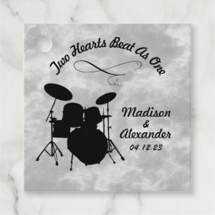 Aangepaste naam Rock & Roll Drummer Wedding Drum K Bedankjes Labels
