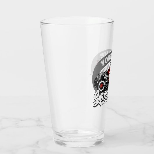 Aangepaste naam Rockabilly Roadster Speed Shop Gar Glas (Rechts)