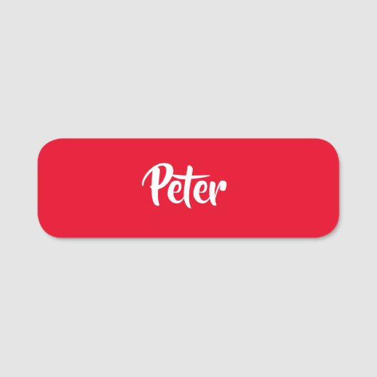Aangepaste naam rode naam naamplaatje (Voorkant)