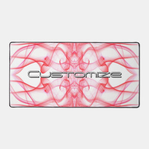 Aangepaste naam Rode rook symmetrische witte Bureaumat