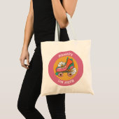 aangepaste naam roller schaats meisje roze girale  tote bag (Voorkant (product))