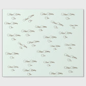 Aangepaste naam romantisch verlooppapier op jaarba cadeaupapier (Vlak)