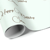 Aangepaste naam romantisch verlooppapier op jaarba cadeaupapier (Rol Hoek)