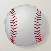 Aangepaste naam Rond Baseball-Sierkussen Rond Kussen (Achterkant)