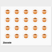 Aangepaste naam ronde sticker (Vel)