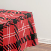Aangepaste naam Rood en Zwart Plaid Kerstmis Tafelkleed (Voorbeeld)