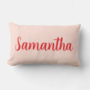Aangepaste naam rood – gepersonaliseerd kussen