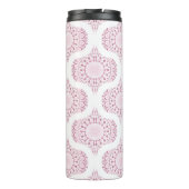 Aangepaste Naam  Roze 70s Confetti Lace Mandala Thermosbeker (Achterkant)