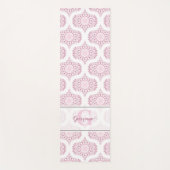 Aangepaste Naam  Roze 70s Confetti Lace Mandala Yogamat (Voorkant)