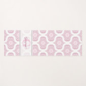 Aangepaste Naam  Roze 70s Confetti Lace Mandala Yogamat (Voorkant (horizontaal))