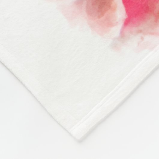 Aangepaste naam Roze Amaryllis Flower Fleece Deken (Hoek)