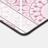 Aangepaste Naam Roze Confetti Lace Mandala Tegel Bureaumat (Hoek)