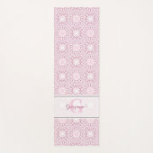 Aangepaste Naam  Roze Confetti Lace Mandala Tegel Yogamat (Voorkant)