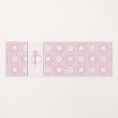 Aangepaste Naam  Roze Confetti Lace Mandala Tegel Yogamat (Voorkant (horizontaal))