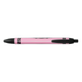 Aangepaste naam  Roze Crayon Style Zwarte Inkt Pen (Achterkant)